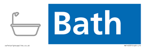 Bath Illustrated Dementia Friendly Sign NHS Style Blue